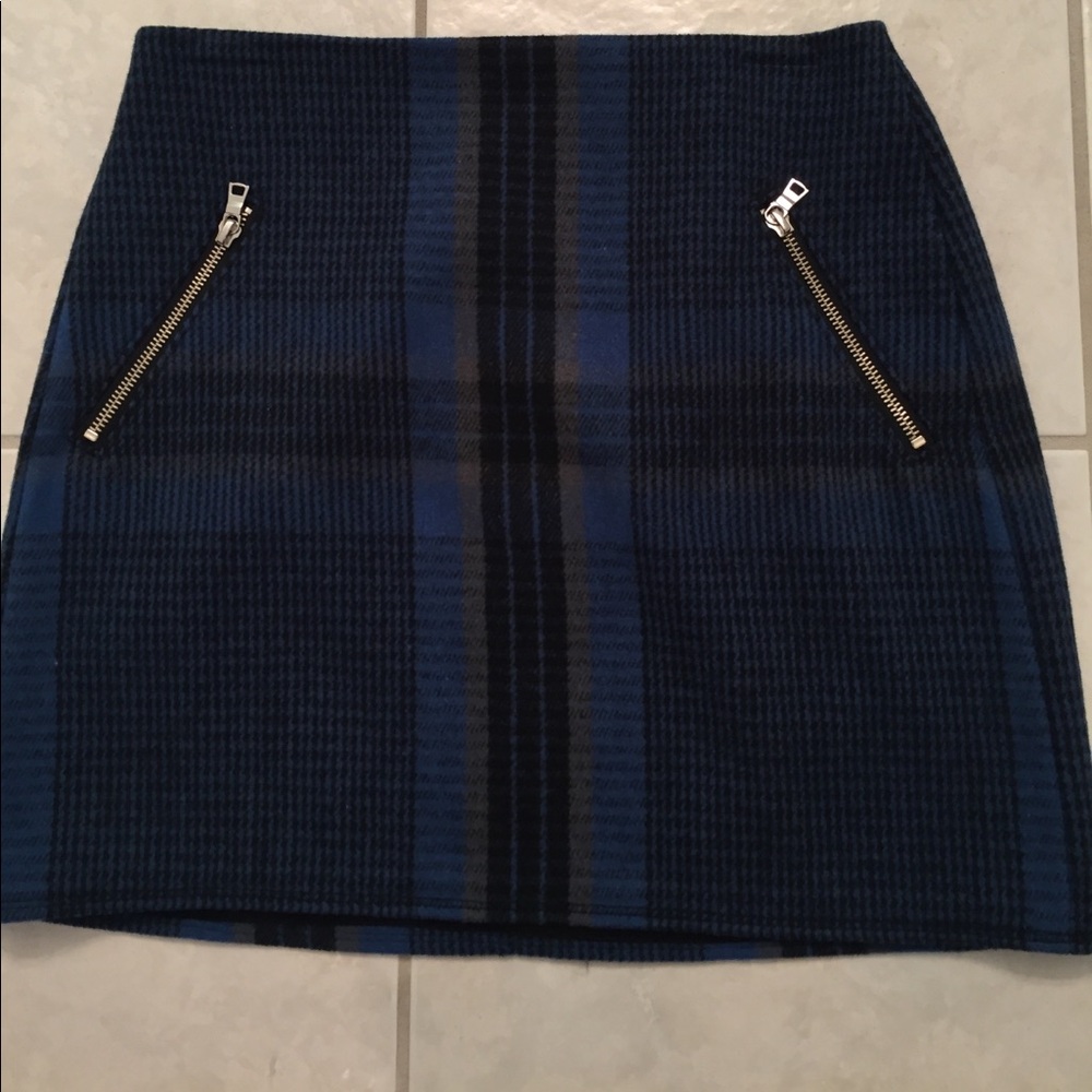 GAP Blue Plaid Mini Skirt